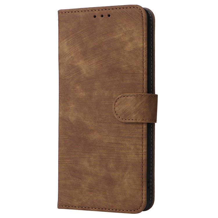 For vivo S19 Pro 5G Case Stand View RFID Blocking Leather Phone Cover with Strap - Brown