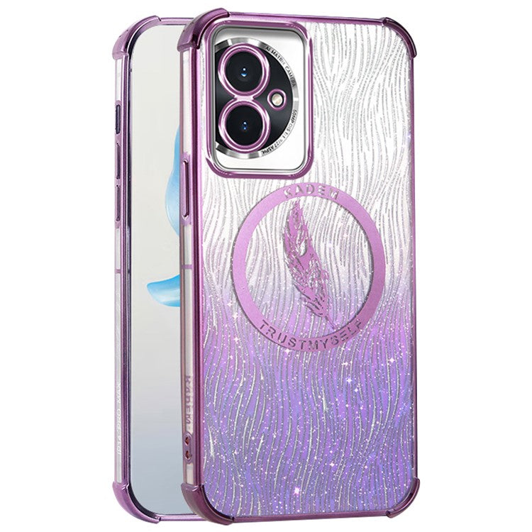 KADEM For Honor 100 5G Case Electroplating Glitter TPU Protective Phone Cover - Purple