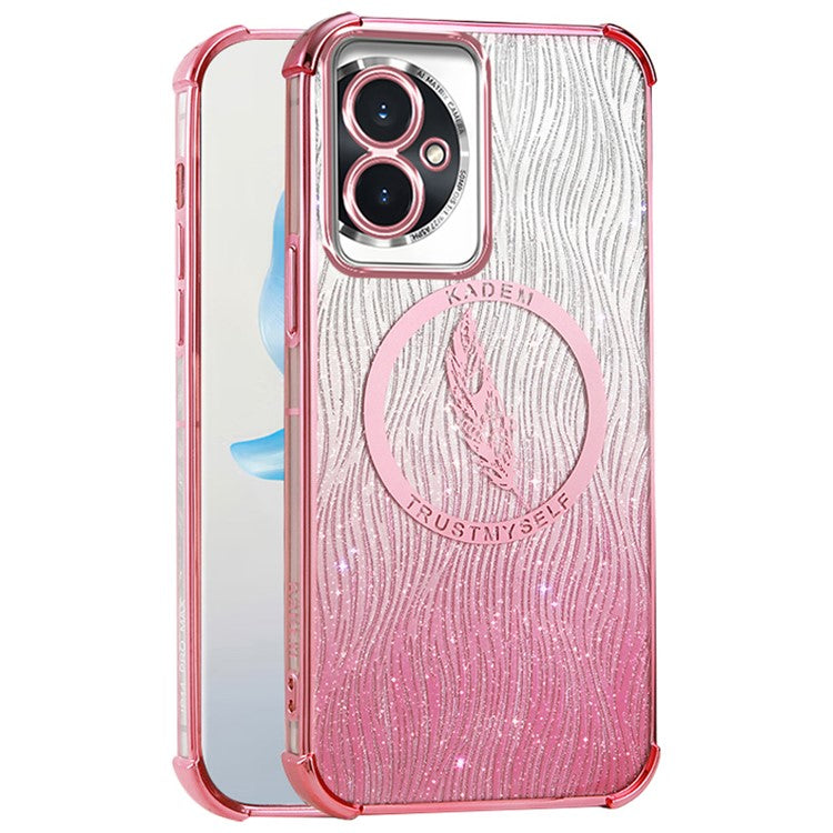 KADEM For Honor 100 5G Case Electroplating Glitter TPU Protective Phone Cover - Pink