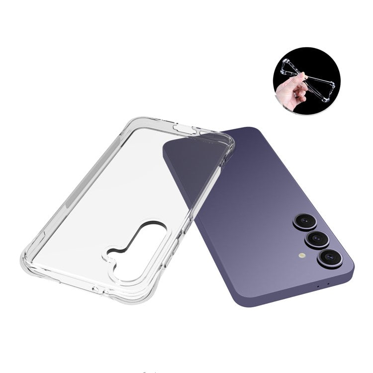 For Samsung Galaxy S24 FE Clear Case Anti-Shock TPU Phone Cover Reinforced Corners