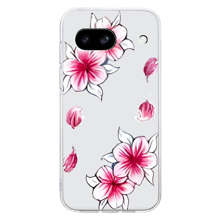 For Google Pixel 7a Case Anti-Drop Pattern Printing TPU Phone Cover - Cherry Blossom