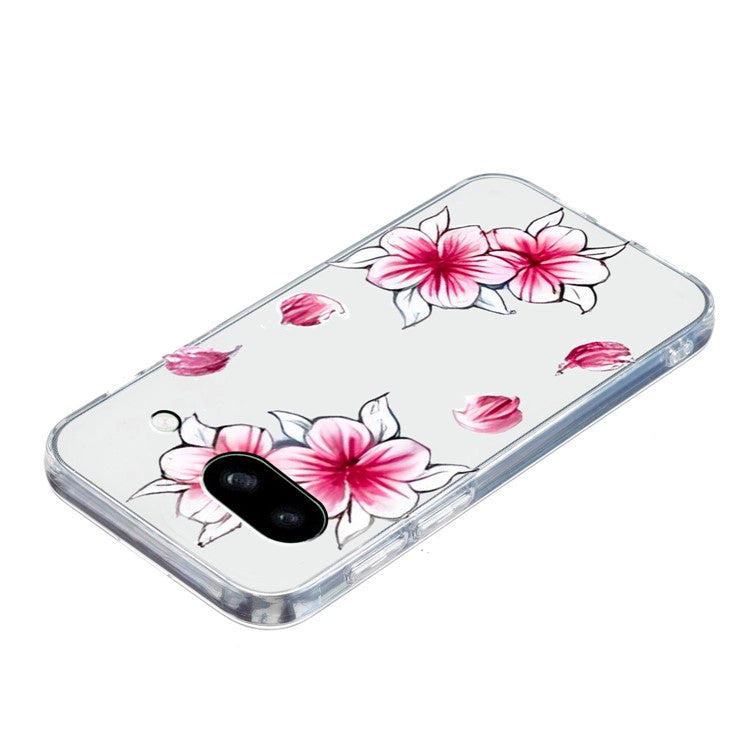 For Google Pixel 7a Case Anti-Drop Pattern Printing TPU Phone Cover - Cherry Blossom