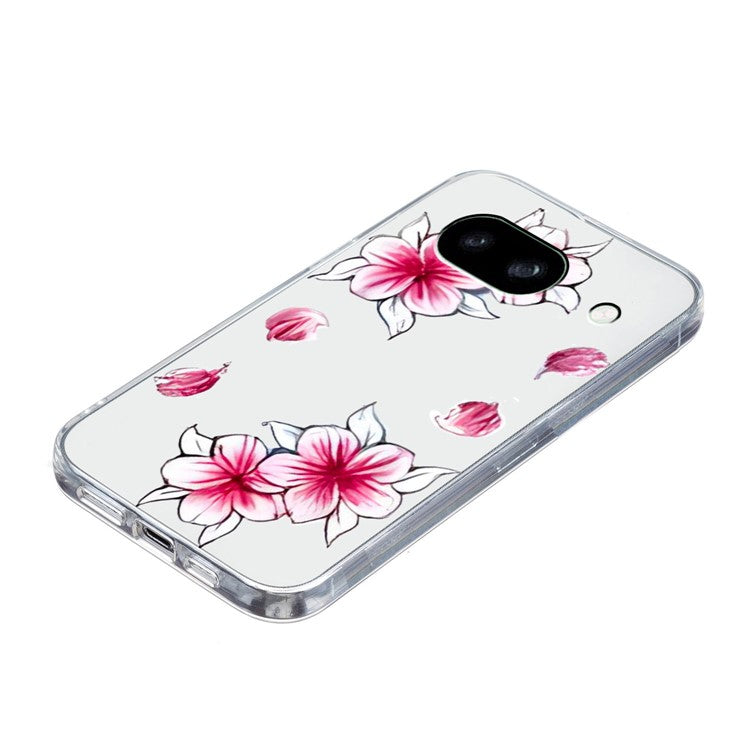 For Google Pixel 7a Case Anti-Drop Pattern Printing TPU Phone Cover - Cherry Blossom