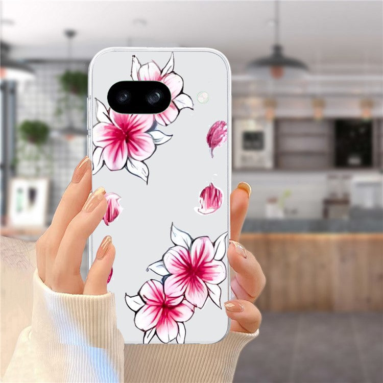 For Google Pixel 7a Case Anti-Drop Pattern Printing TPU Phone Cover - Cherry Blossom