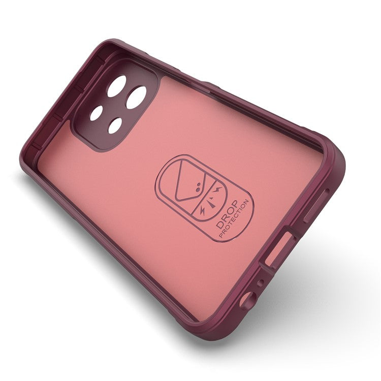 For vivo Y28 4G Case Soft TPU Drop Impact Phone Cover - Wine Red