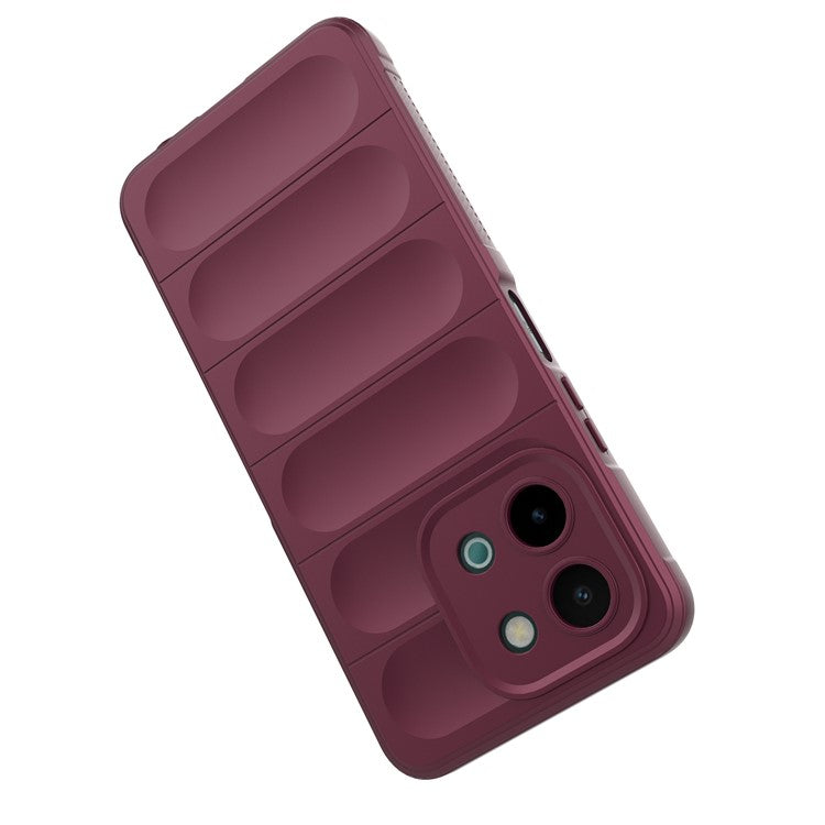 For vivo Y28 4G Case Soft TPU Drop Impact Phone Cover - Wine Red