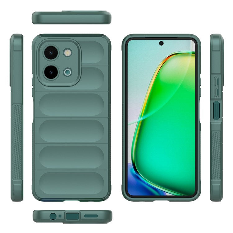 For vivo Y28 4G Case Soft TPU Drop Impact Phone Cover - Green