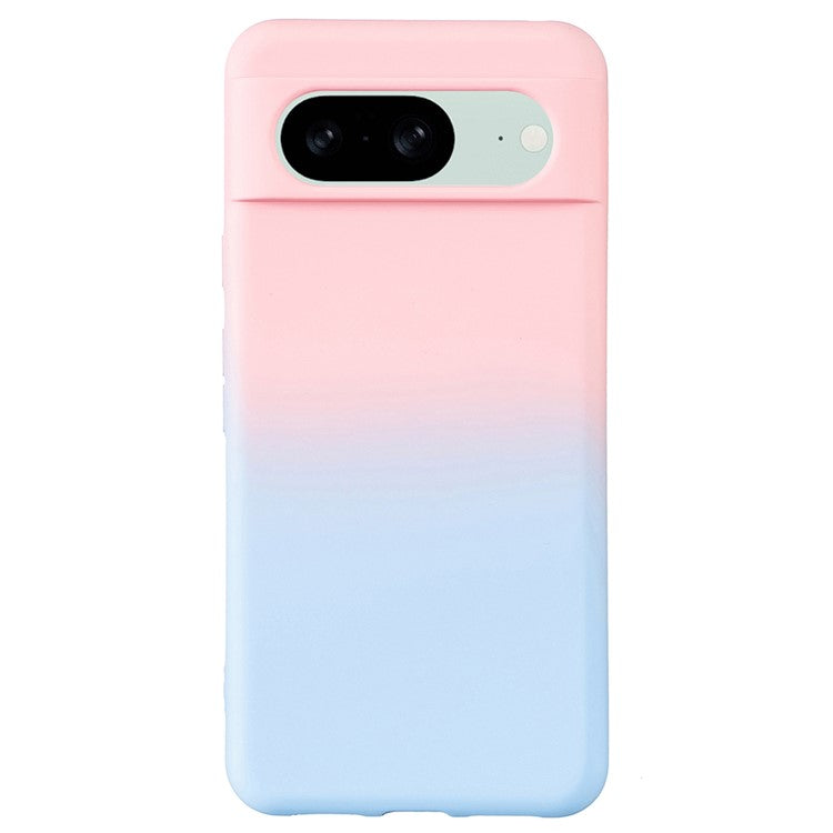 For Google Pixel 8 Case Flexible TPU Gradient Phone Cover - Pink+Blue