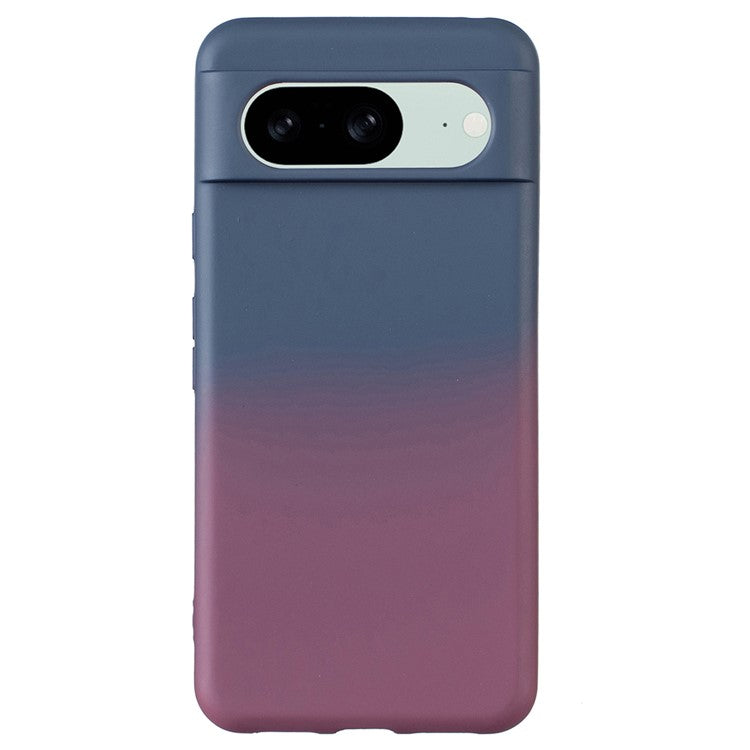 For Google Pixel 8 Case Flexible TPU Gradient Phone Cover - Dark Blue+Dark Purple