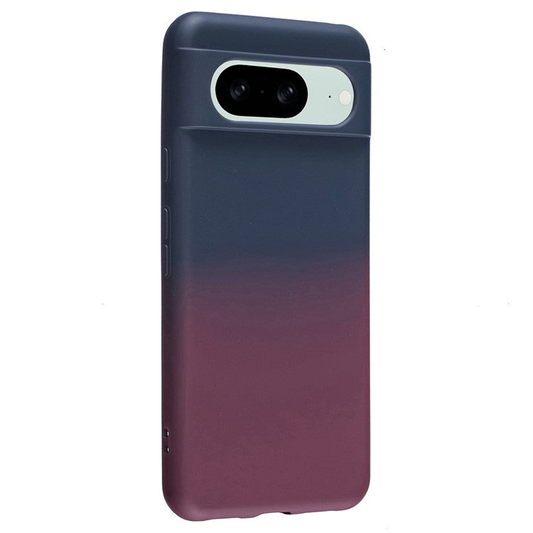 For Google Pixel 8 Case Flexible TPU Gradient Phone Cover - Dark Blue+Dark Purple