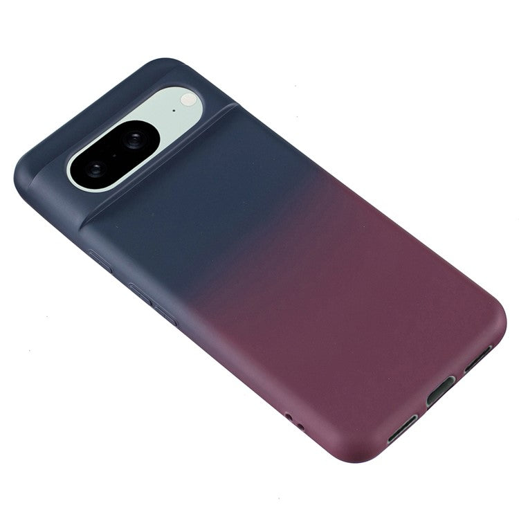 For Google Pixel 8 Case Flexible TPU Gradient Phone Cover - Dark Blue+Dark Purple