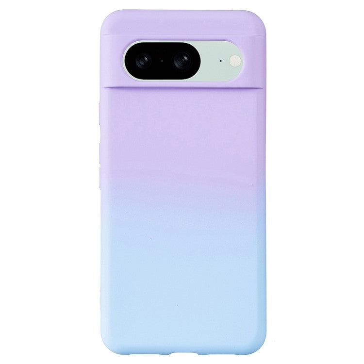 For Google Pixel 8 Case Flexible TPU Gradient Phone Cover - Purple+Blue