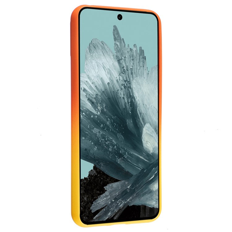 For Google Pixel 8 Case Flexible TPU Gradient Phone Cover - Orange+Yellow