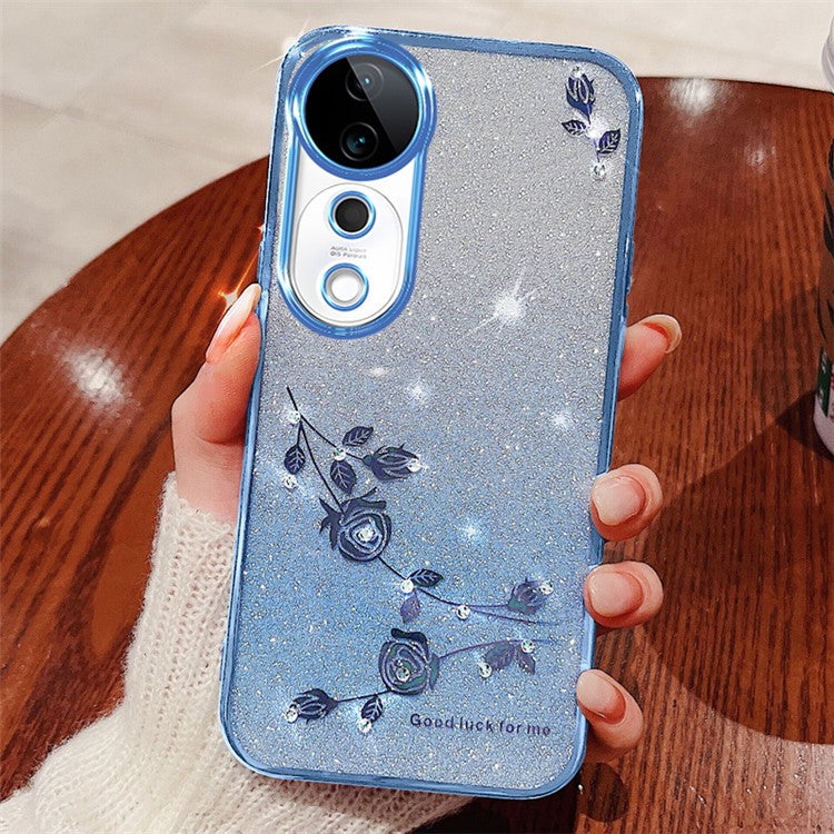 KADEM For vivo S19 Pro 5G Glitter Case Anti-Drop TPU Gradient Phone Cover - Blue