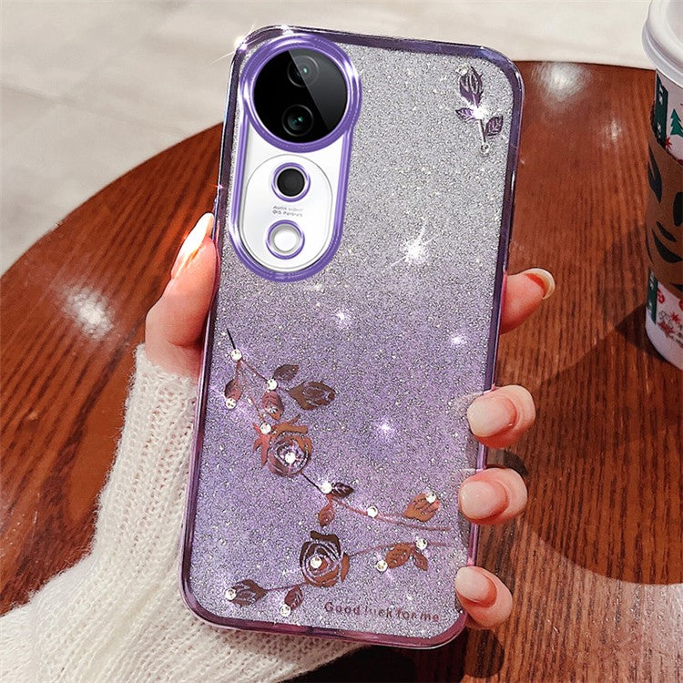 KADEM For vivo S19 Pro 5G Glitter Case Anti-Drop TPU Gradient Phone Cover - Purple