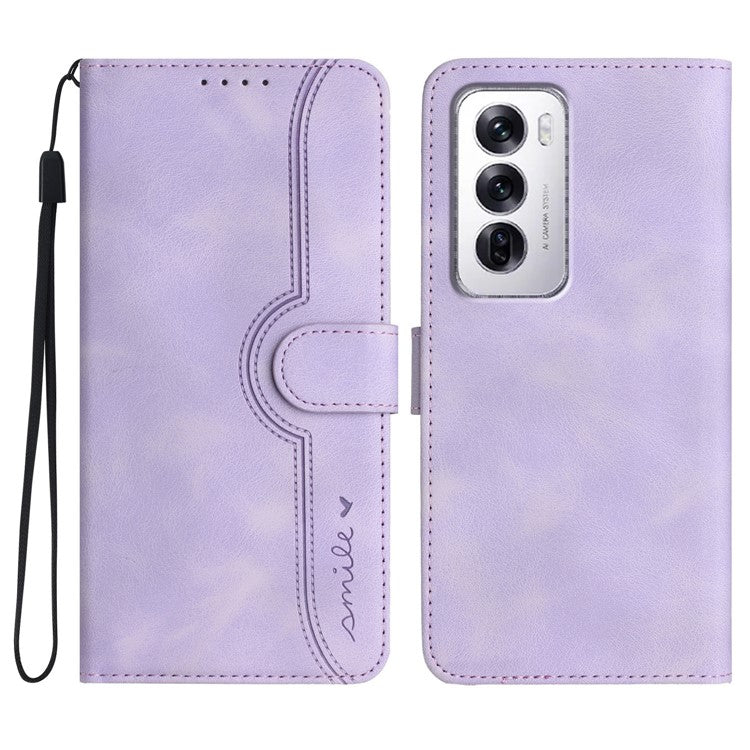 YX0030 For Oppo Reno12 5G (Global) / Reno12 Pro 5G (Global) Case Wallet Phone Leather Cover - Light Purple