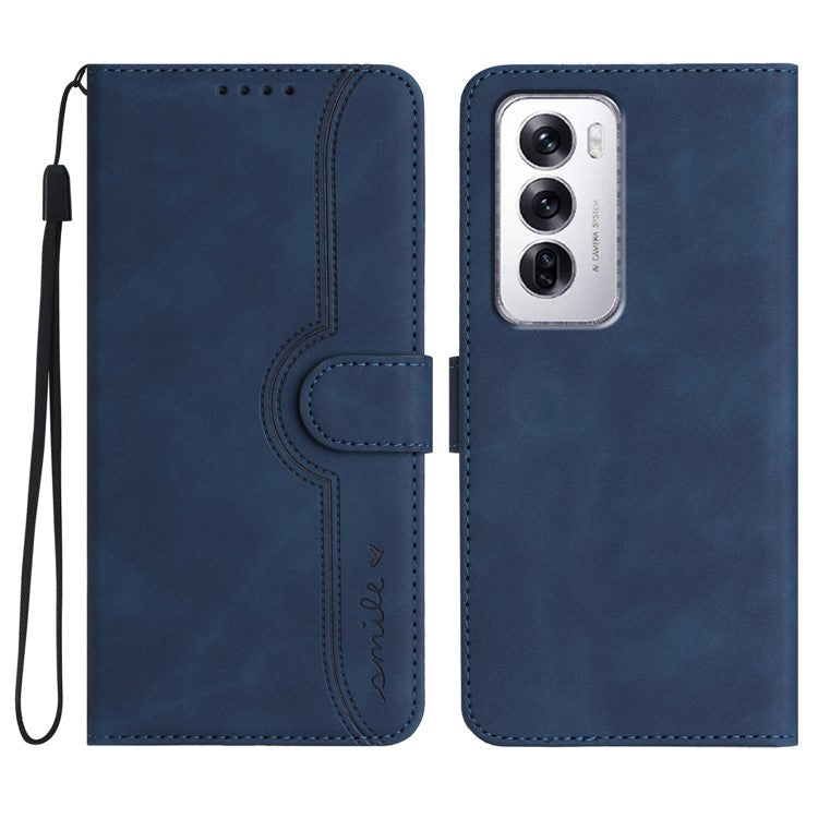 YX0030 For Oppo Reno12 5G (Global) / Reno12 Pro 5G (Global) Case Wallet Phone Leather Cover - Sapphire