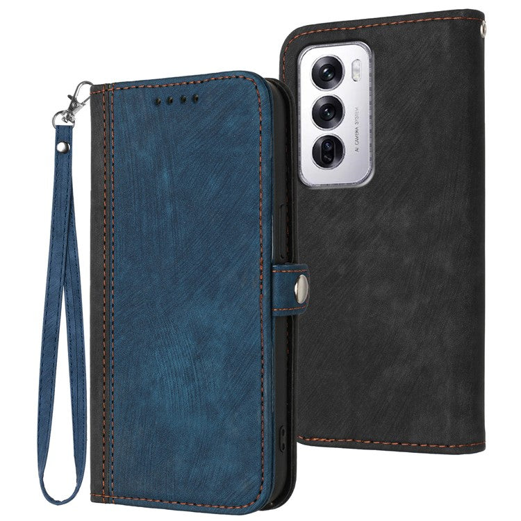 YX0020 For Oppo Reno12 5G (Global) / Reno12 Pro 5G (Global) Case Phone Leather Cover - Sapphire