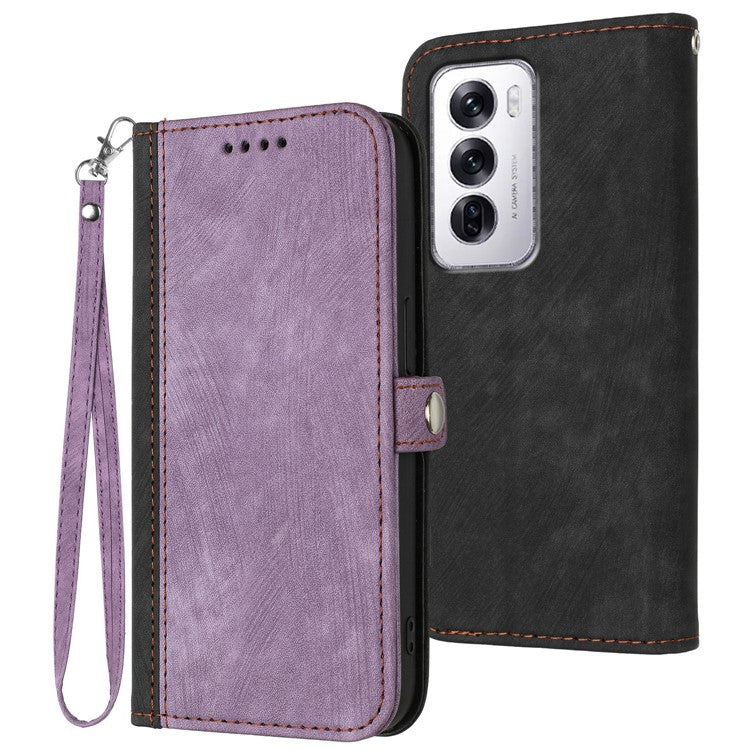 YX0020 For Oppo Reno12 5G (Global) / Reno12 Pro 5G (Global) Case Phone Leather Cover - Purple