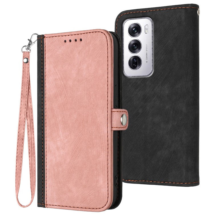 YX0020 For Oppo Reno12 5G (Global) / Reno12 Pro 5G (Global) Case Phone Leather Cover - Pink