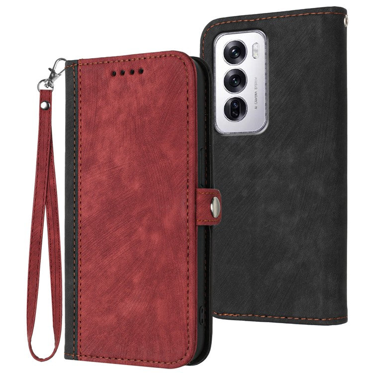 YX0020 For Oppo Reno12 5G (Global) / Reno12 Pro 5G (Global) Case Phone Leather Cover - Red