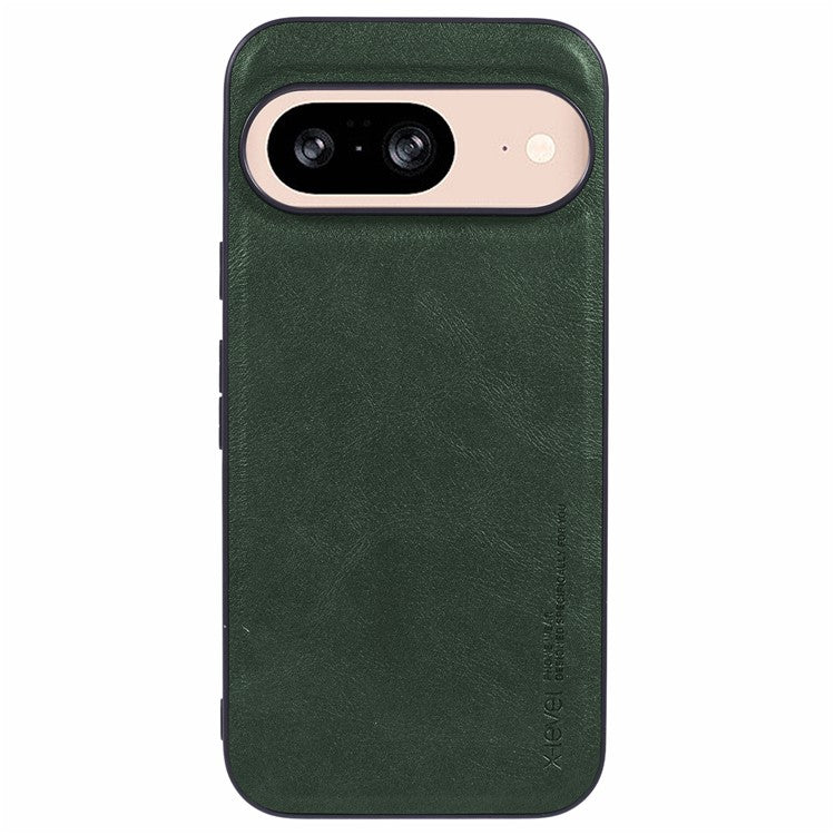 X-LEVEL Bojue-3 Series For Google Pixel 9 Pro XL Case PU Leather Business Phone Back Cover - Midnight Green