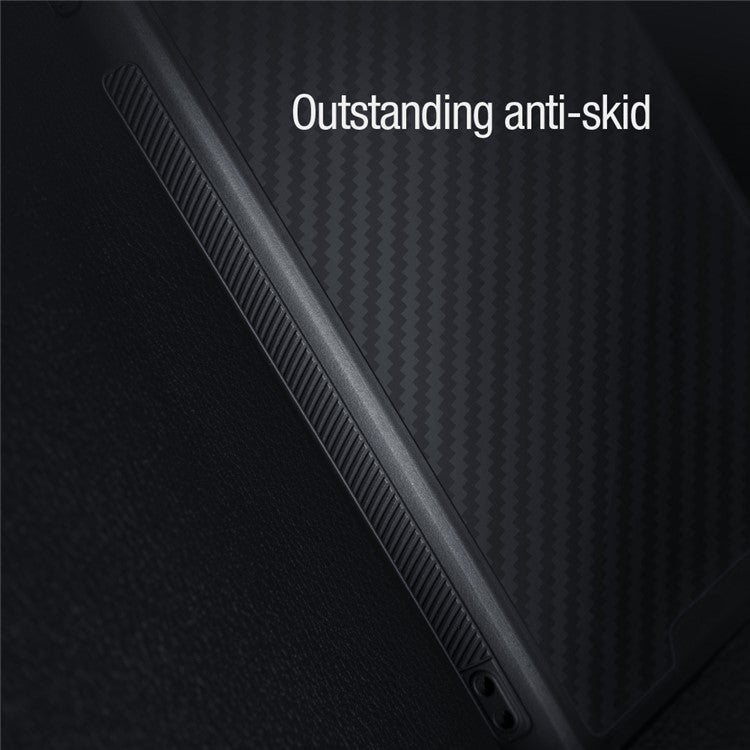 NILLKIN-Carbon-Fiber-Case-for-iPhone-14-/-iPhone-13,-Hard-PC-Back-TPU-Frame-Phone-Cover-with-Slide-Camera-Protection