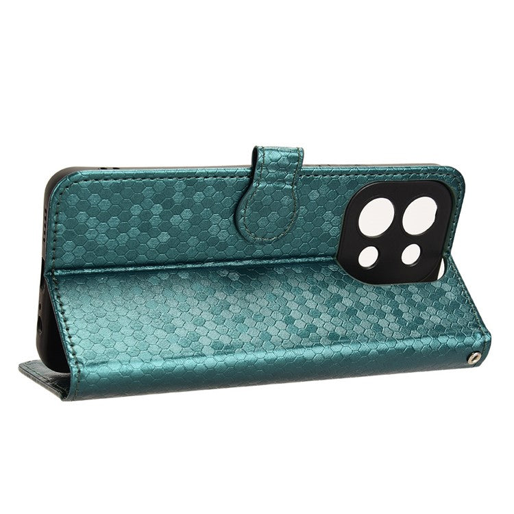 For vivo Y28 4G Wallet Case Anti-Drop Dot Pattern PU Leather Phone Cover - Green