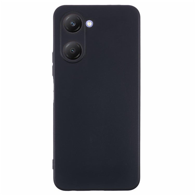 For vivo Y28s 5G Case TPU Phone Cover Glossy Surface (Big Rear Lens Hole) - Black