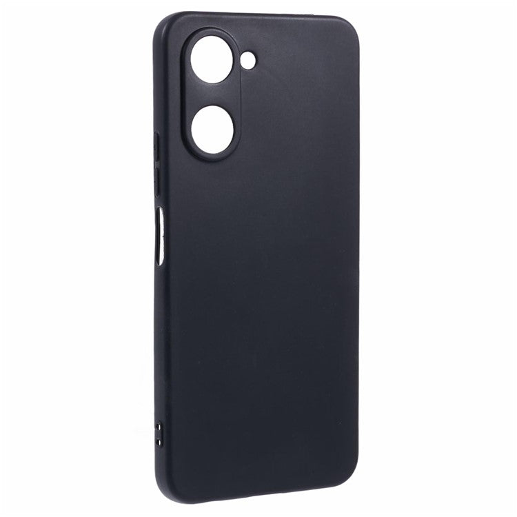 For vivo Y28s 5G Case TPU Phone Cover Glossy Surface (Big Rear Lens Hole) - Black