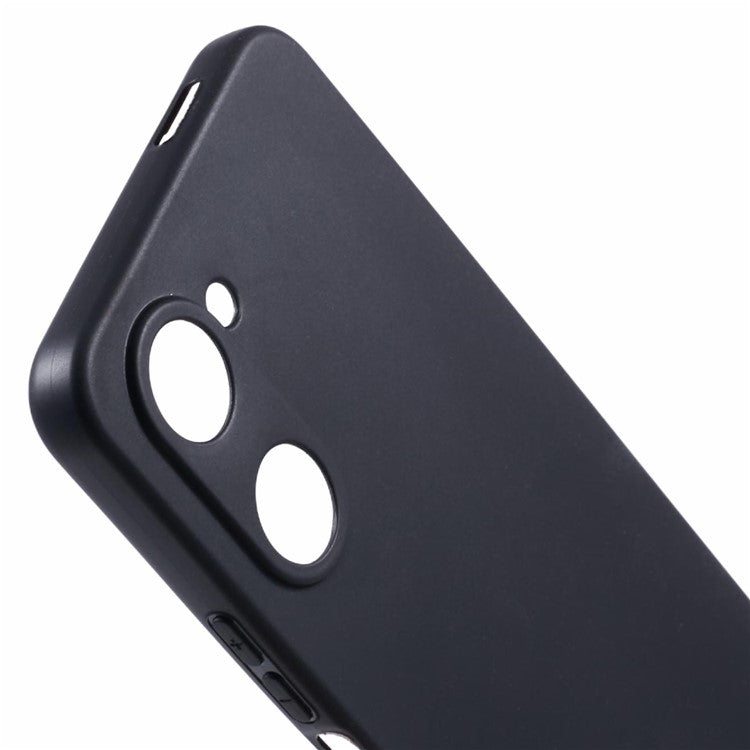 For vivo Y28s 5G Case TPU Phone Cover Glossy Surface (Big Rear Lens Hole) - Black