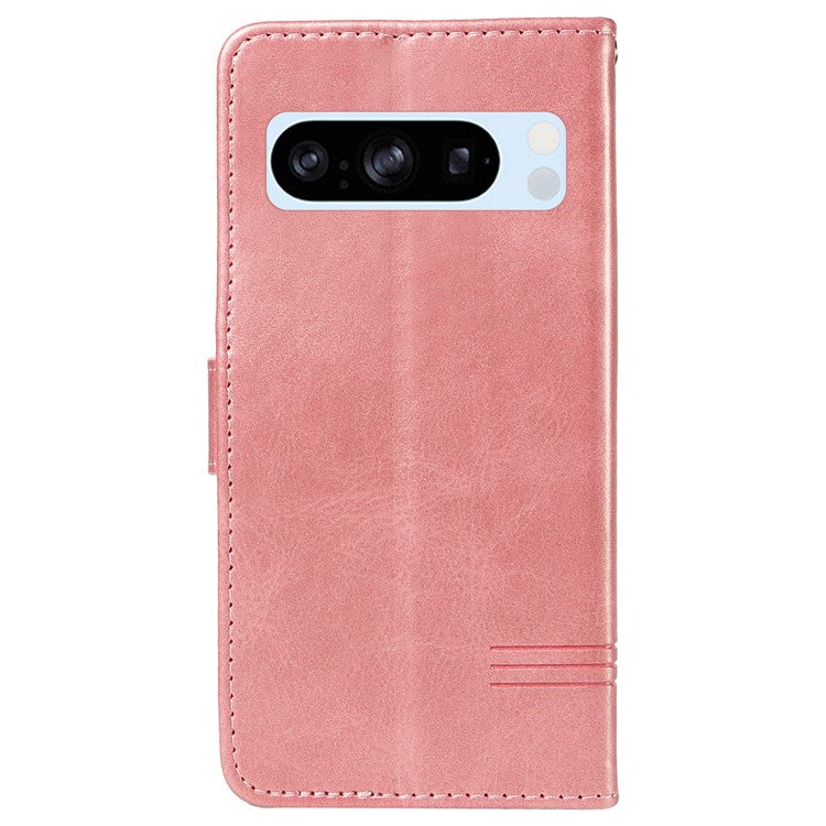 For Google Pixel 8 Pro Wallet Case PU Leather Phone Cover Magnetic Closure - Rose Gold