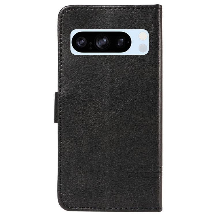 For Google Pixel 8 Pro Wallet Case PU Leather Phone Cover Magnetic Closure - Black