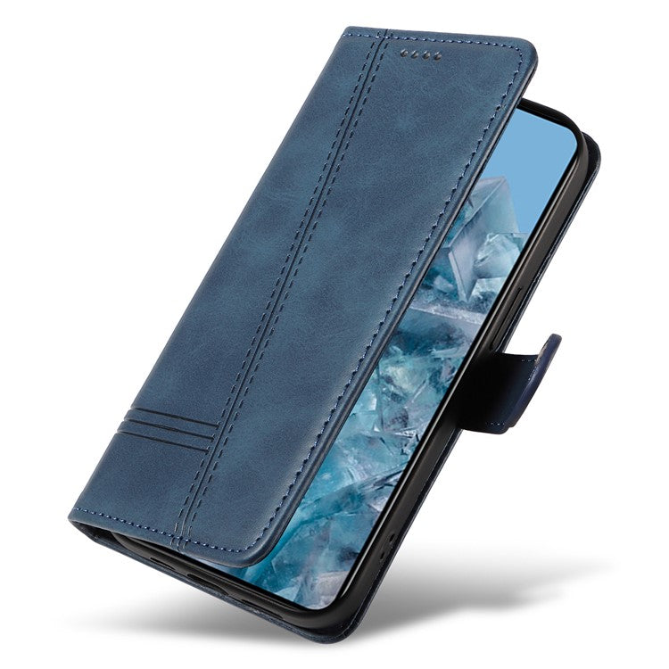 For Google Pixel 8 Pro Wallet Case PU Leather Phone Cover Magnetic Closure - Blue