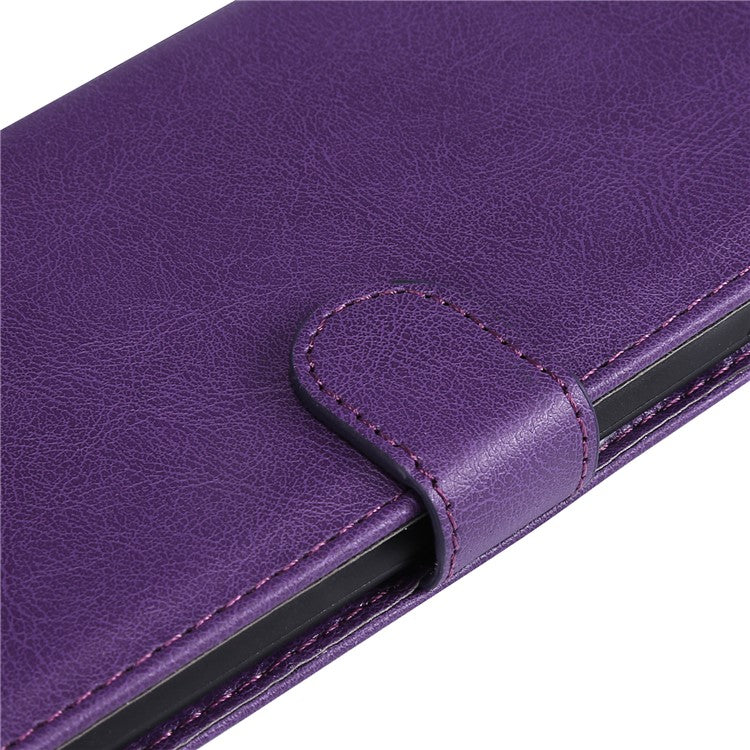 KT Leather Series-2 for vivo Y28 4G Case Leather Phone Cover Card Slots Magnetic Closure - Purple