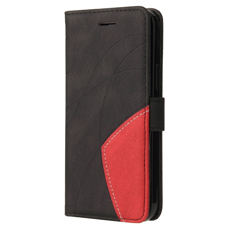 KT Leather Series-1 For vivo Y28 4G Color Splicing Wallet Case Leather Phone Cover - Black