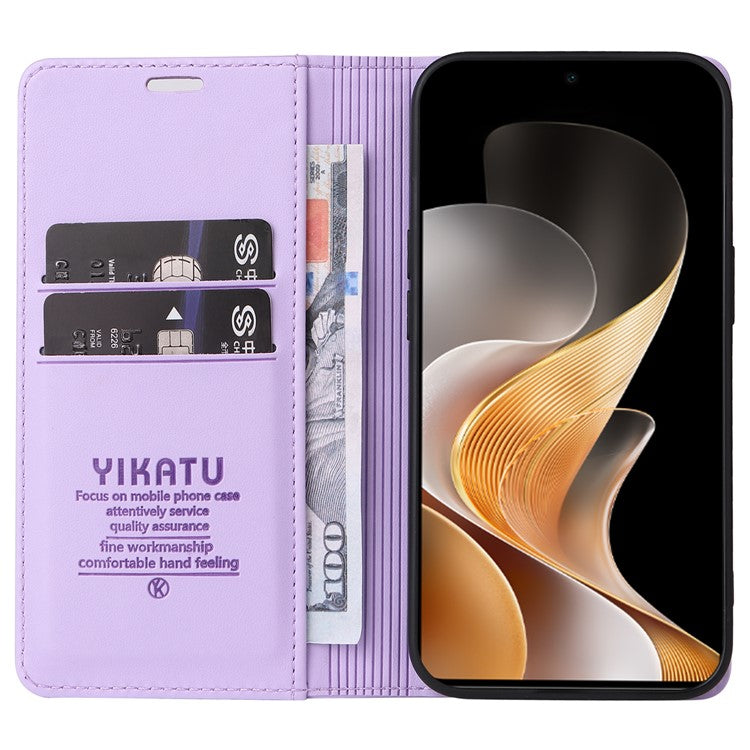 YIKATU YK-001 For vivo S19 5G / V40 5G Case Strong Magnetic Leather Phone Cover - Light Purple