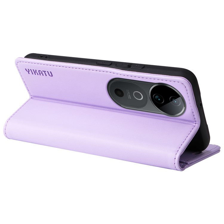 YIKATU YK-001 For vivo S19 5G / V40 5G Case Strong Magnetic Leather Phone Cover - Light Purple