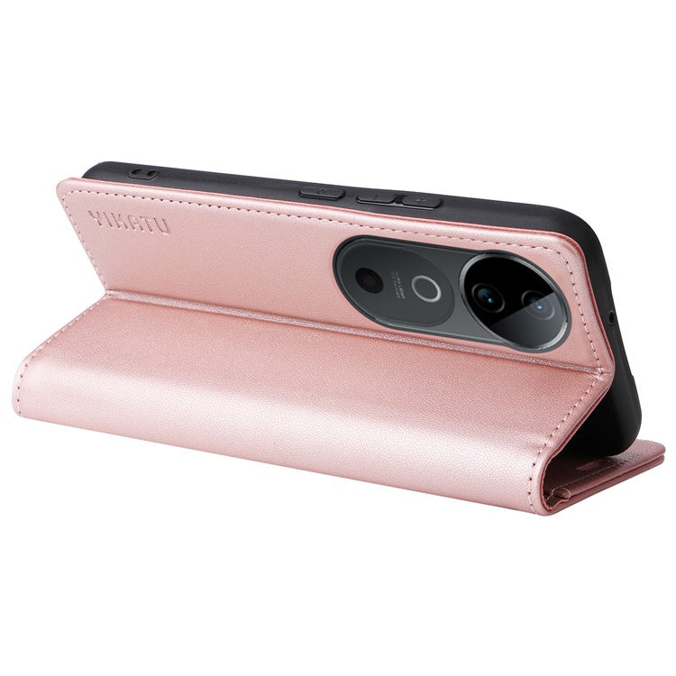 YIKATU YK-001 For vivo S19 5G / V40 5G Case Strong Magnetic Leather Phone Cover - Rose Gold