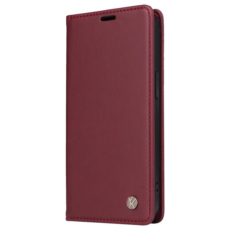 YIKATU YK-001 For vivo S19 5G / V40 5G Case Strong Magnetic Leather Phone Cover - Wine Red