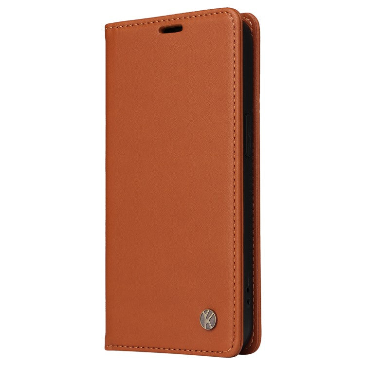 YIKATU YK-001 For vivo S19 5G / V40 5G Case Strong Magnetic Leather Phone Cover - Brown