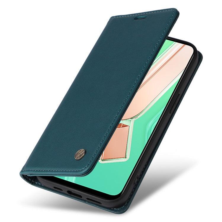 YIKATU YK-001 For vivo Y28 4G Case Card Slot Stand Leather Phone Cover Strong Magnetic - Green