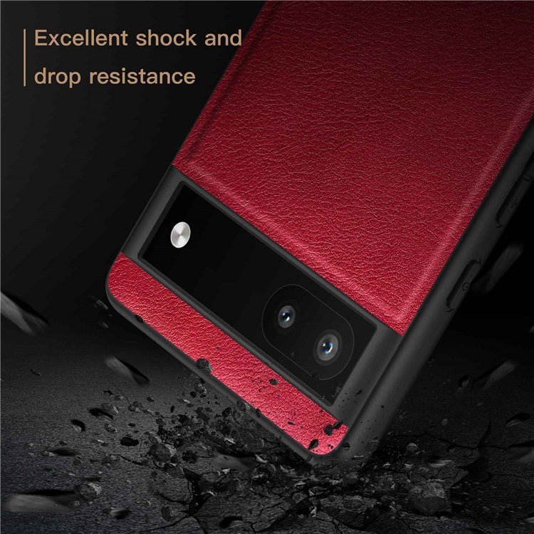 For Google Pixel 6a Retro Phone Case Multi-layer Protection TPU+PC+PU Leather Wear-resistant Phone Back Cover - Black