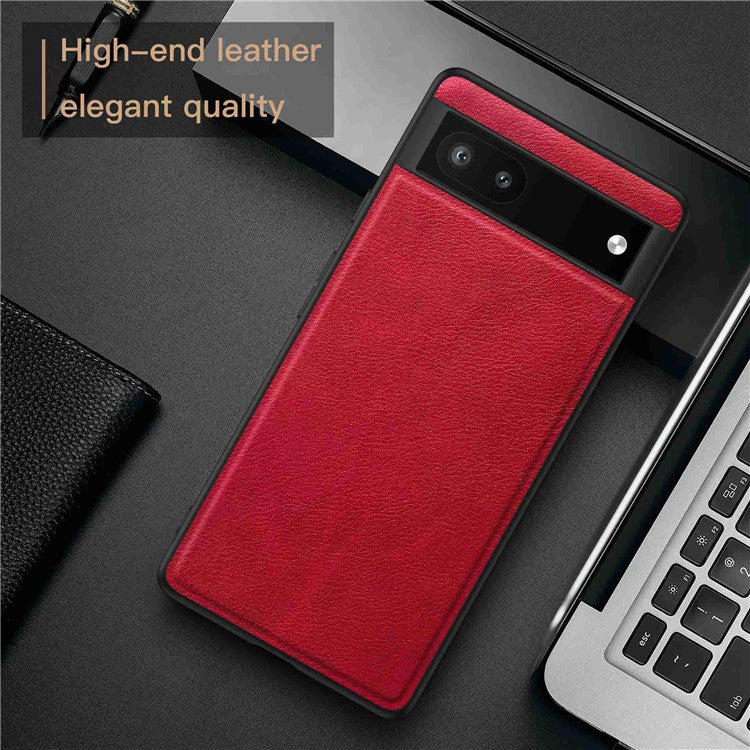 For Google Pixel 6a Retro Phone Case Multi-layer Protection TPU+PC+PU Leather Wear-resistant Phone Back Cover - Red