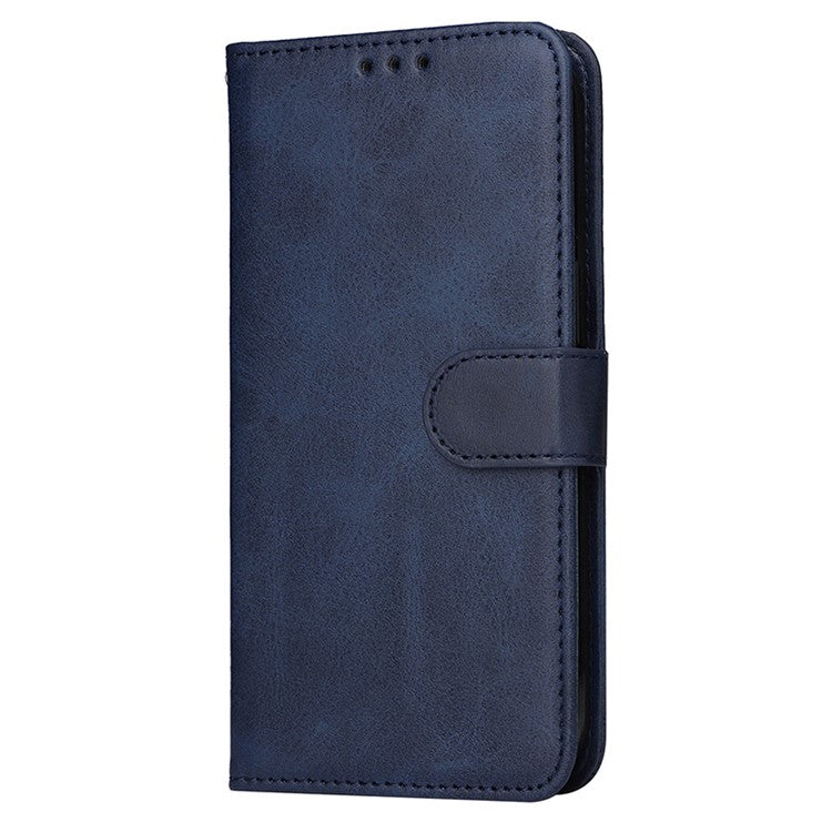 For vivo Y28 4G / iQOO Z9x 5G Case Calf Texture Leather Wallet Phone Cover - Blue