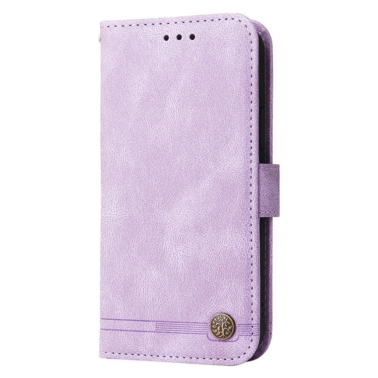 For vivo Y28 4G / iQOO Z9x 5G Case Leather Wallet Phone Cover Skin Touch Feeling - Purple