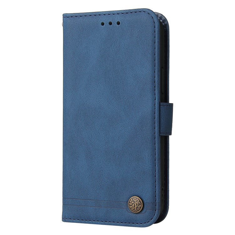 For vivo Y28 4G / iQOO Z9x 5G Case Leather Wallet Phone Cover Skin Touch Feeling - Blue