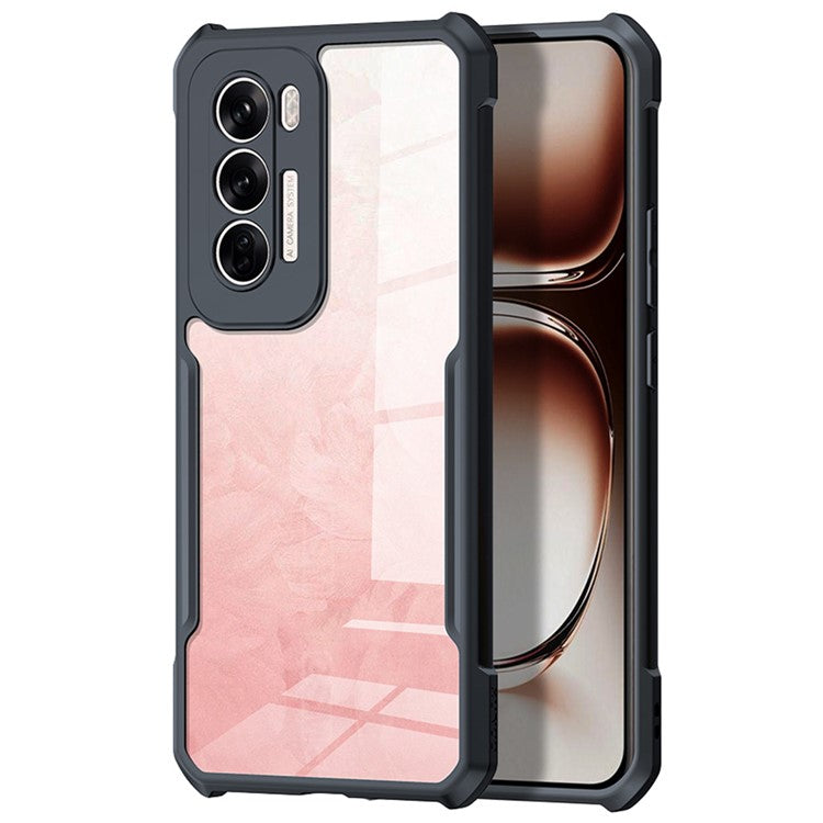 XUNDD For Oppo Reno12 5G (Global) Case Black Border TPU+Acrylic Hybrid Phone Cover