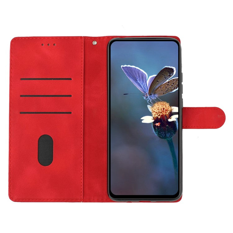 For Google Pixel 8 Pro Case PU Leather Flip Protective Phone Cover Imprinted Butterfly Flowers - Red