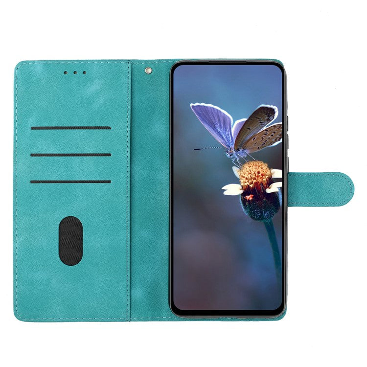 For Google Pixel 8 Pro Case PU Leather Flip Protective Phone Cover Imprinted Butterfly Flowers - Green